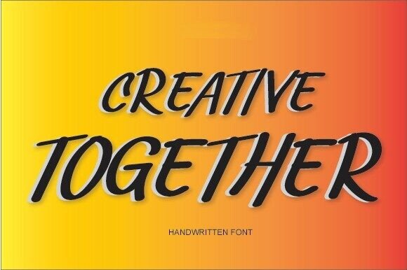 Creative Together: A Handwritten Font for Branding