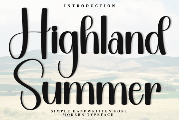 Highland Summer: A Timeless Handwritten Font for Branding