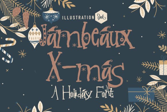 Jambeaux X-mas: A Whimsical Serif Font for Festive Branding