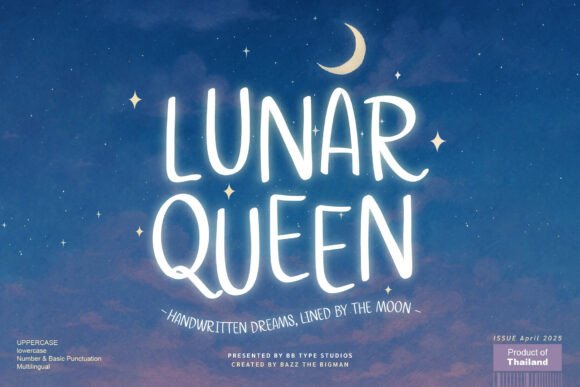 Lunar Queen: A Playful Script Font for Web Design