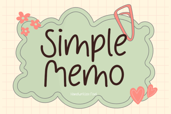 Simple Memo: A Handwritten Font for Digital Design