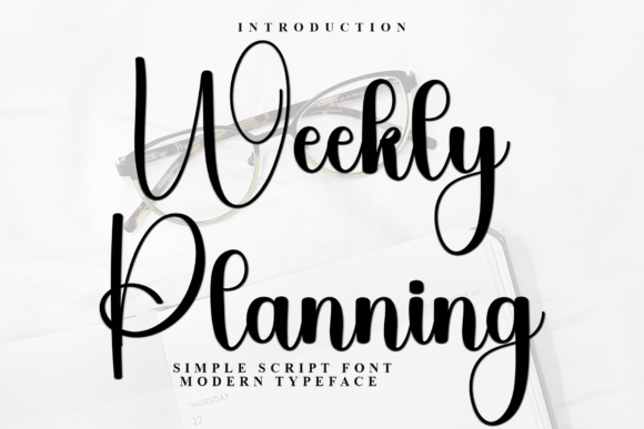 Weekly Planning Font for Web Designers