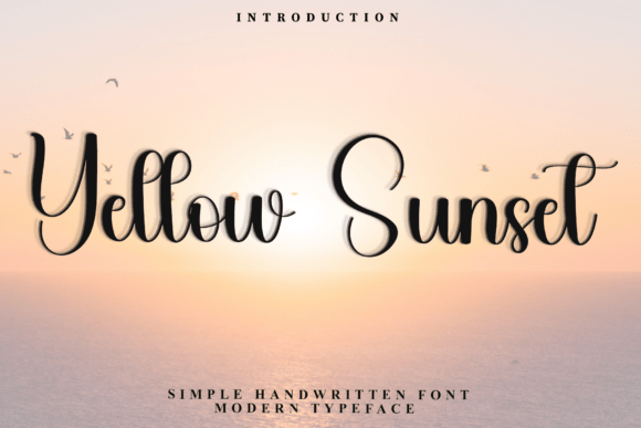 Yellow Sunset: A Timeless Script Font for Editorial Design